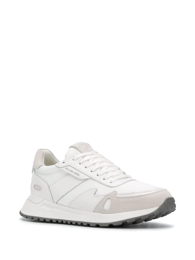 Shop Michael Michael Kors Miles Panelled Low-top Sneakers In White