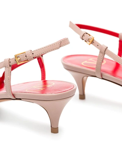 Valentino Garavani Women Vlogo Signature Leather Slingback Pumps In Neutrals