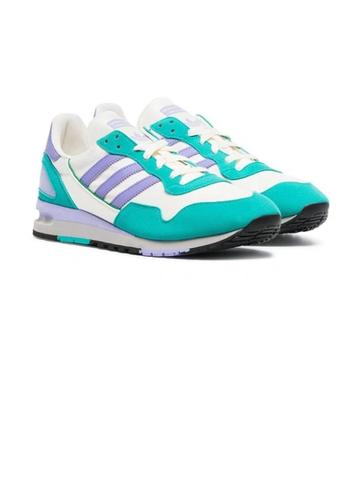 Adidas Originals Adidas White, Green And Lilac Lowertree Spzl Sneakers In  Multicolor | ModeSens
