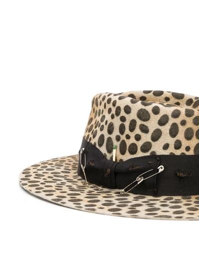 Shop Nick Fouquet Lynx Leopard-print Hat In Neutrals