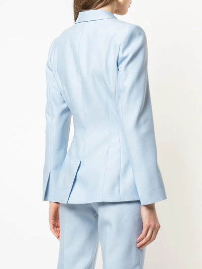 Shop Partow Slim-fit Blazer In Blue