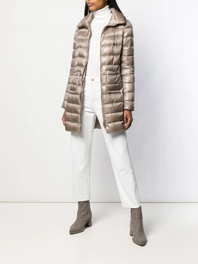 Herno Maria Zipped Jacket In Neutrals