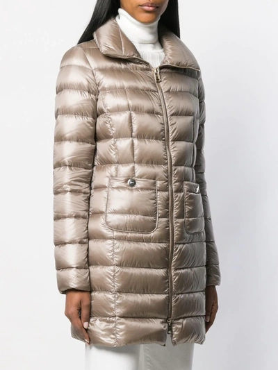 Herno Maria Zipped Jacket In Neutrals
