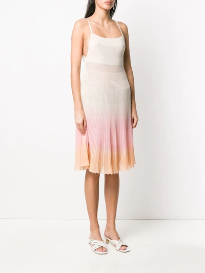 Shop Jacquemus La Robe Helado Knitted Dress In Neutrals