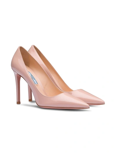 Shop Prada High-heel Patent Pumps In Pink
