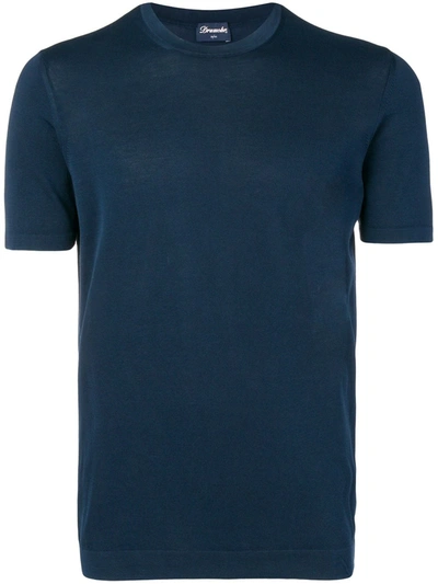 Shop Drumohr Short-sleeve T-shirt In Blue