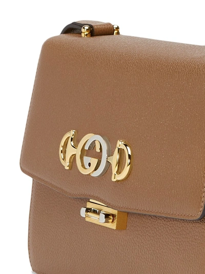 Shop Gucci Zumi Small Shoulder Bag In Brown