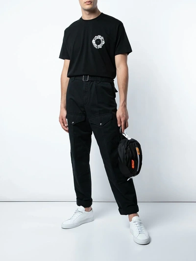 Shop Givenchy Belted Straight-leg Trousers In Black