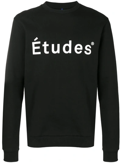Shop Etudes Studio Logo Sweatshirt In Black