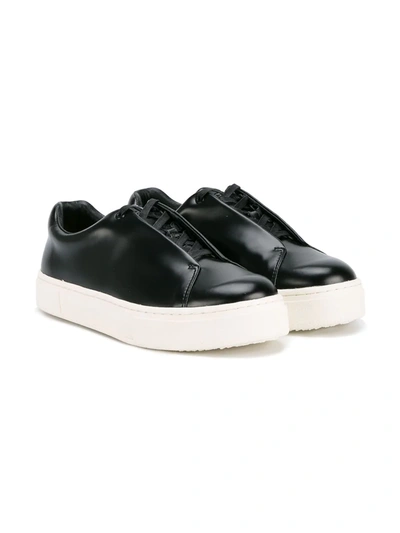 Eytys Doja Low-top Leather Trainers In Black