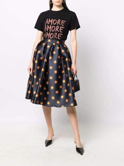 Alessandro Enriquez Cotton T-shirt In 黑色
