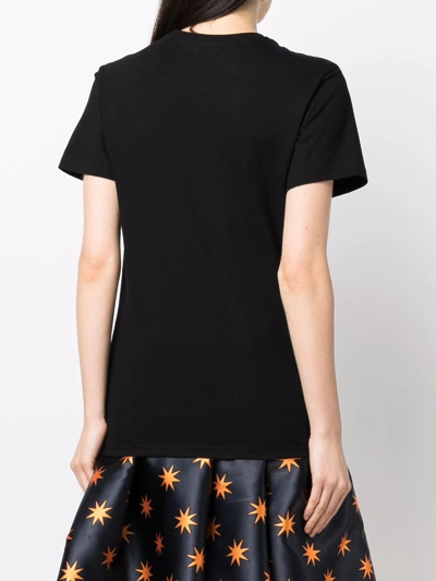 Shop Alessandro Enriquez Amore Embroidered-logo T-shirt In 黑色