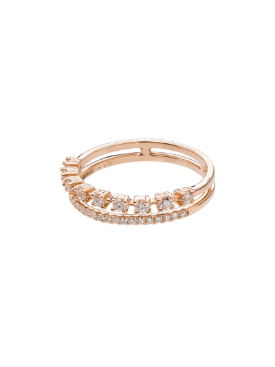 Shop Dana Rebecca Designs 14kt Rose Gold Ava Bea Double-row Ring In Pink