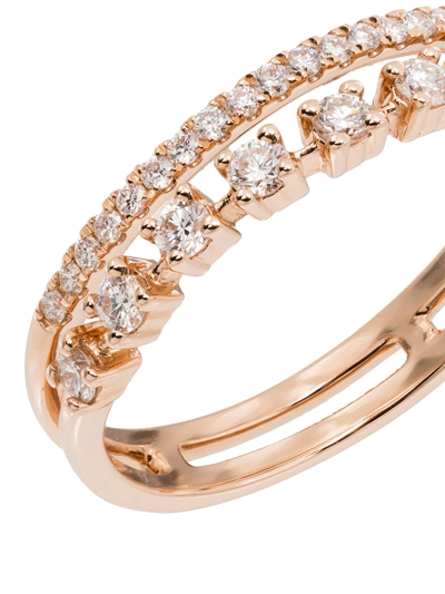 Shop Dana Rebecca Designs 14kt Rose Gold Ava Bea Double-row Ring In Pink