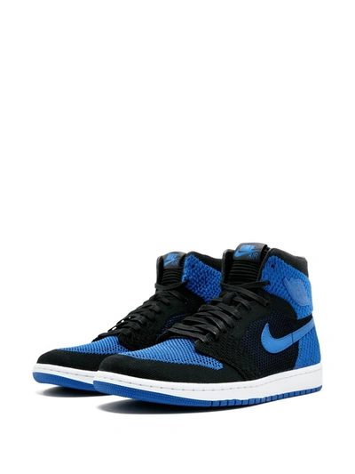 Shop Jordan Air  1 Retro Hi Flyknit "royal" Sneakers In Blue