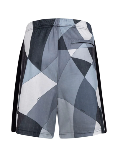Supreme X Emilio Pucci Fantasia-print Track Shorts In Black