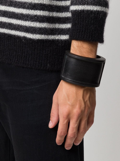 Parts Of Four Crescent Channel Bracelet In Black