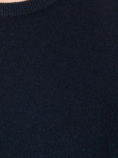 N•peal Cashmere Round-neck T-shirt In Blue
