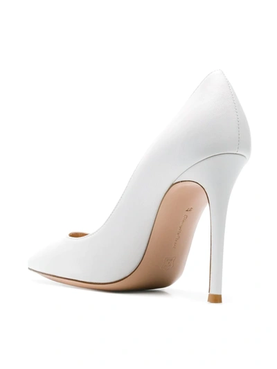 Shop Gianvito Rossi Gianvito 105mm Leather Pumps In White