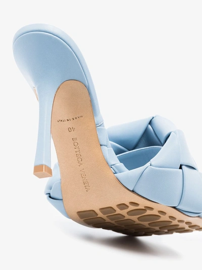 Shop Bottega Veneta Bv Lido Intrecciato 95mm Sandals In Blue