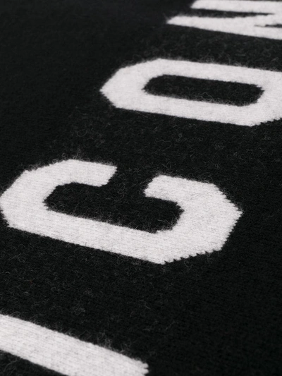 Dsquared2 Icon Print Scarf In Black