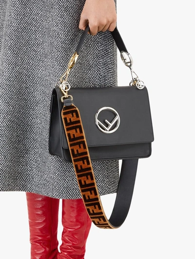 Shop Fendi Strap You Shoulder Strap In Brown