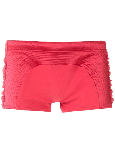 Shop Amir Slama Panelled Trunks In Pink