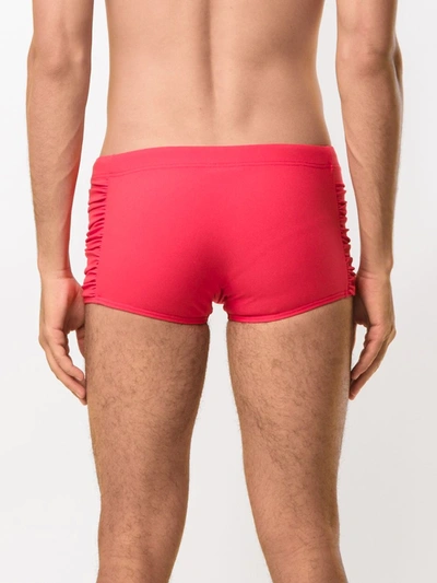 Shop Amir Slama Panelled Trunks In Pink