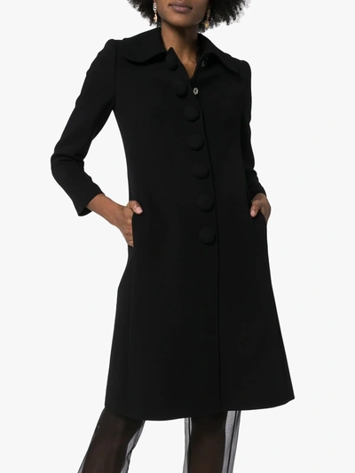 Shop Dolce & Gabbana Single-breasted Mid-length Coat In Black