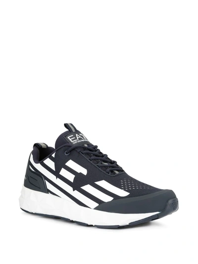 EA7 EMPORIO ARMANI LO-TOP RUNNING SNEAKERS - 蓝色