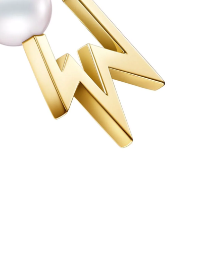Tasaki 18kt Yellow Gold Collection Line Comet Plus Neo Pearl Ear Cuff In Gold