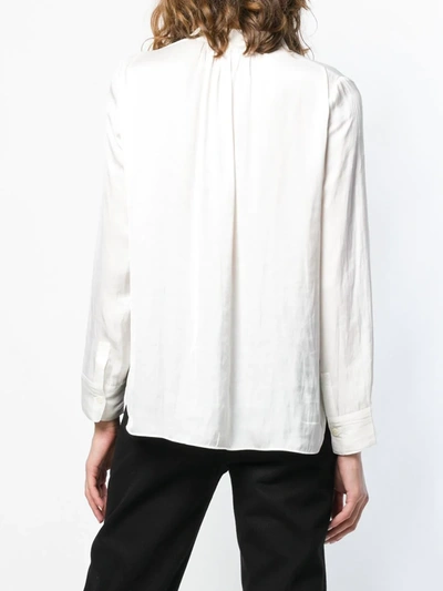 Shop Zadig & Voltaire Long Sleeve Blouse In White