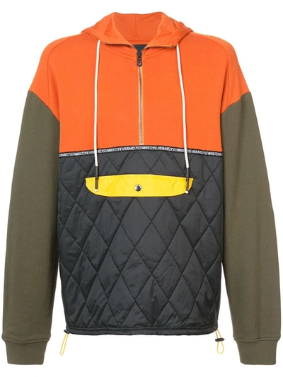 Shop Mostly Heard Rarely Seen Quilted Hoodie In Yellow
