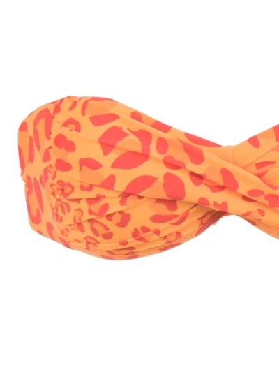 Amir Slama Printed Bandeau Bikini Set In Yellow