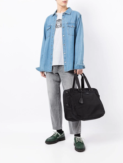 Agnès B. Logo-patch Duffle Bag In 黑色