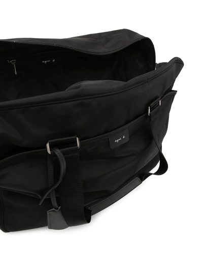 Agnès B. Logo-patch Duffle Bag In 黑色