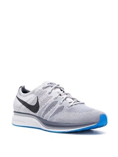 Shop Nike Flyknit "atmosphere" Sneakers In Grey