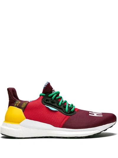 Shop Adidas Originals X Pharrell Williams Solar Hu Glide "friends And Family" Sneakers In Red