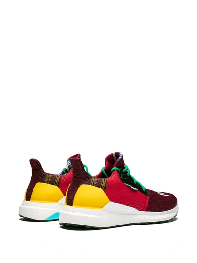 Shop Adidas Originals X Pharrell Williams Solar Hu Glide "friends And Family" Sneakers In Red