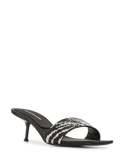 Shop Alexander Wang Jessie Crystal-embellished Sandals In Black