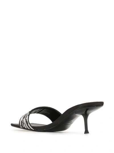 Shop Alexander Wang Jessie Crystal-embellished Sandals In Black