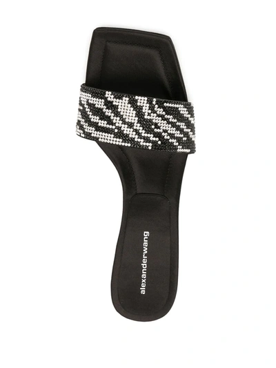 Shop Alexander Wang Jessie Crystal-embellished Sandals In Black