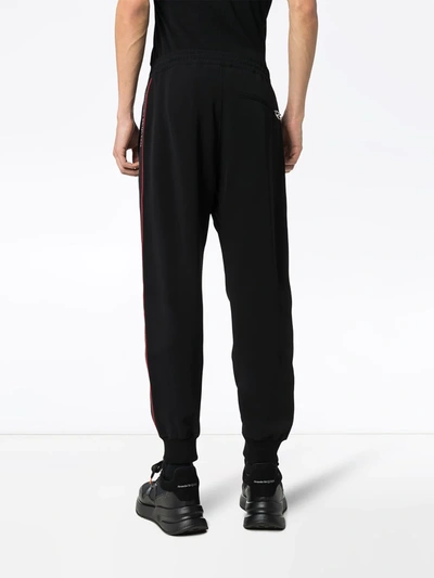 Alexander Mcqueen Logo Tape Track Pants In Black