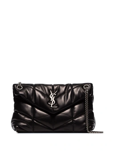 Shop Saint Laurent Loulou Quilted Small Shoulder Bag In Black