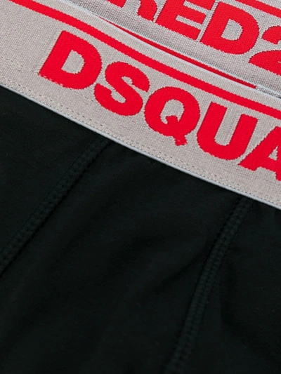 Shop Dsquared2 Logo Briefs 2 Pack In Black