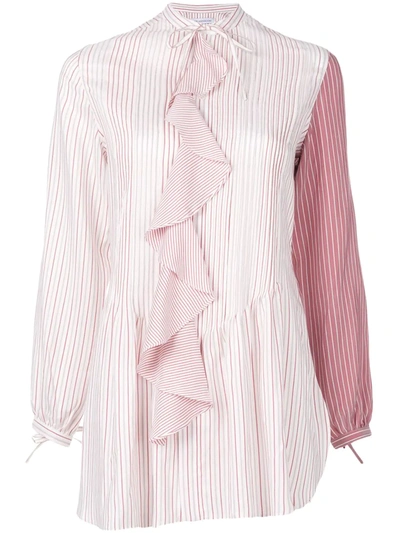 Shop Jw Anderson Contrast Sleeve Shirt In Pink