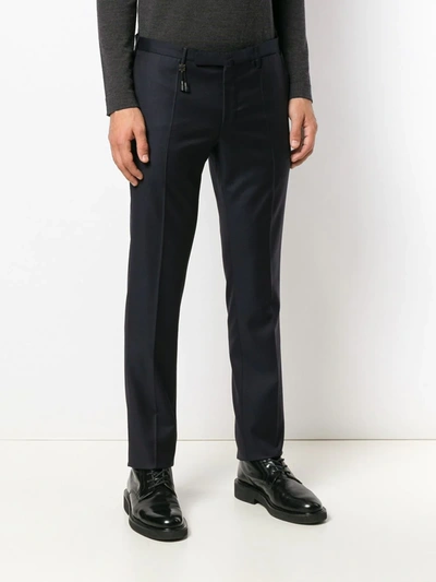 Shop Incotex Venezia Slim-fit Trousers In Blue