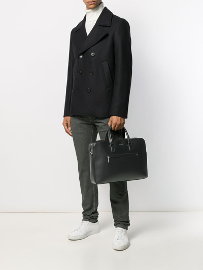 Shop Paul Smith Front Zip Laptop Bag In Black