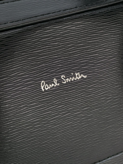 Shop Paul Smith Front Zip Laptop Bag In Black