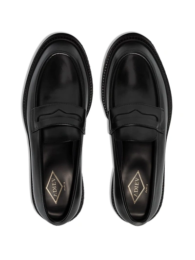 Shop Adieu Leather Loafers In Black